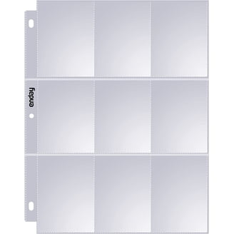 baseball card binder sheets walmart Tioplior 120 Pack 9 Pocket Double Side Sleeves Holds 2160 Cards,Trading Card Binder Sleeves for 3 Ring Binder, Card Sleeve Pages fit for Baseball, Football, Business, Cards High transparents and waterproof for ensure you can keep contents visible and safe when you storage your cards Trading Card Sheets for Collectors