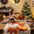 thumbnail image 4 of VQPeo Thanksgiving Table Runner with Pumpkin and Maple Leaf Design for Fall Parties and Family Dinner Decor, 4 of 5