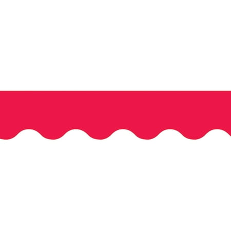 - POPPY RED WAVY BORDER