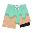 thumbnail image 5 of LRen Boys Swim Trunks with Boxer Brief Liner Toddler Boy Swim Trunks Stretch Summer Beach Pool Swimming Shorts Swimwear, 5 of 5