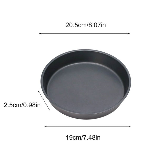 Fiudx Molde Redondo para Pizza, Antiadherente de Acero Al Carbono, Diseño Curvo para Un Manejo Fácil, Multiusos para Pasteles y Pizzas, Duradero y Resistente Al Calor, Esencial para La Cocina, Tamaño