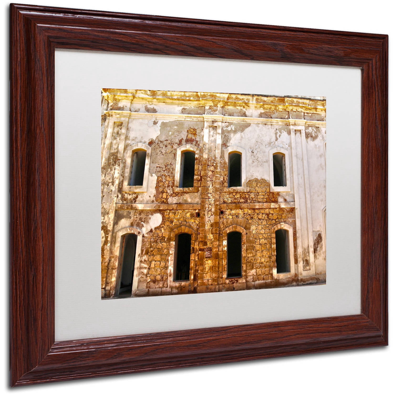 Trademark Fine Art "Castillo de San Felipe del Morro 5" Canvas Art by CATeyes, White Matte, Wood Frame