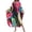 #5, variant on Nmnitkp Womens Floral Beach Dresses Summer Plus Size Swimwear Coverups Hawaiian Batwing Sleeve Bathing Suit Swimsuit Coverup