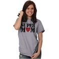 thumbnail image 3 of Super Mom Mother's Day Love Heart Women's Graphic T Shirt Tees Brisco Brands S, 3 of 5