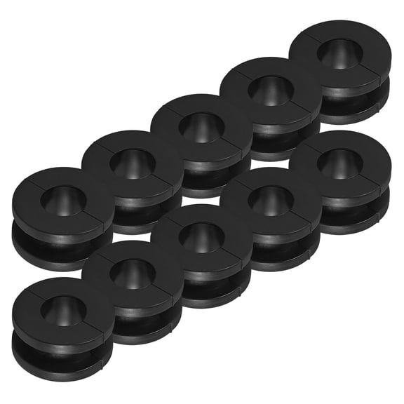 ELAYARD 10Pcs Motorcycle Rear Rubber Sleeve Bushing Protector Shock Absorber Pad Black