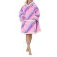 thumbnail image 2 of Faithtur Universal Warm Hooded Sweater Fashion Printing Mink Wool Home Clothes, 2 of 6