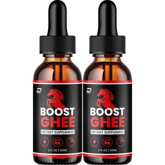 Boost Ghee Liquid Drops – BoostGhee Natural Blend Healthy Organic Support, 2 Pack, 2 Month Supply