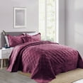 thumbnail image 6 of Home Soft Things 4 Piece Supersoft Microplush Bedspread Set - Burgundy - Oversized Queen (110" x 120"), 6 of 8