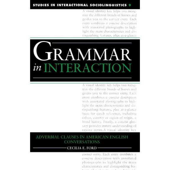 Studies in Interactional Sociolinguistic Grammar in Interaction, Book 9, (Hardcover)