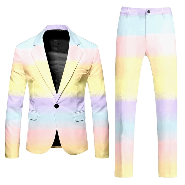 Wyzesi Boxing Shorts Suit Pink Men Male Long Sleeve Coat and Pants Two Piece Suit Printed Button and Multi Pockets Suit for Holiday Party Events Shorts Suit Set Men Piece Outfits Plus