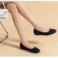 thumbnail image 3 of Women's Ballet Flat Shoes with Round Toe, Knit Slip-On Ballerina Walking Flats, Dress Shoes for Women, 3 of 11
