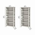thumbnail image 6 of Bush Furniture Key West Tall 5 Shelf Bookcase, Set of 2, Linen White Oak, 6 of 8