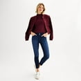 thumbnail image 4 of Women's Nine West Fitted Elbow Sleeve Mockneck T-Shirt Color: Midnight Grape Size: X LARGE, 4 of 4