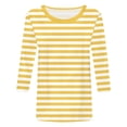 thumbnail image 4 of Dmsael Womens Fall Outfits Womens Long Sleeve Crewneck Shirts Fall Winter Casual Work Tops Loose Fit Clothes Trendy Basic Outfits 2025 Yellow,XL, 4 of 5