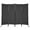 Black, variant on Costway 4-Panel 5.6ft Room Divider Folding Fabric Privacy Screen w/Steel Frame Brown