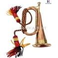 thumbnail image 2 of NauticalMart Heavy Brass And Copper Blowing Bugle Horn 10.6" Inch Signal Musical Instrument Classic Style With Beautiful Colourful Rope Binding, 2 of 5