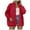 Red, variant on idosla Womens Cropped Cardigans Trendy 2025 Ruffle Open Front Knit Sweater Oversized Button Down Fall Clothes (Blue, S)