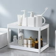 thumbnail image 3 of Billuyoard Organizar la cocina, práctico y elegante, estante debajo del fregadero, gabinete de almacenamiento para fregadero, trucos de cocina Almacenamiento y organización del hogar Blanco 3 capas, 3 of 6