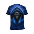 thumbnail image 2 of LAOLIUSN Men's 3D Skull Graphic T Shirt, All Over Print Short Sleeve Crewneck Tee, 88% Polyester 12% Spandex, Casual Novelty Streetwear Tops, S-4XL, 2 of 7