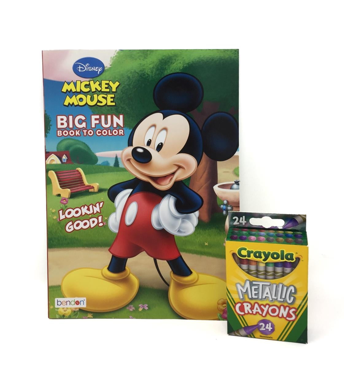 Download Mickey Mouse Big Fun Coloring Book and Metallic Crayons ...