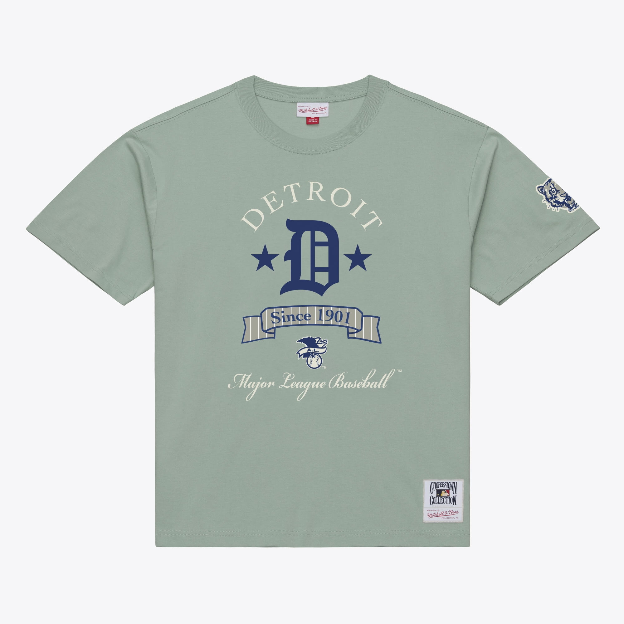 Men's Mitchell & Ness Green Detroit Tigers Yacht Rock T-Shirt