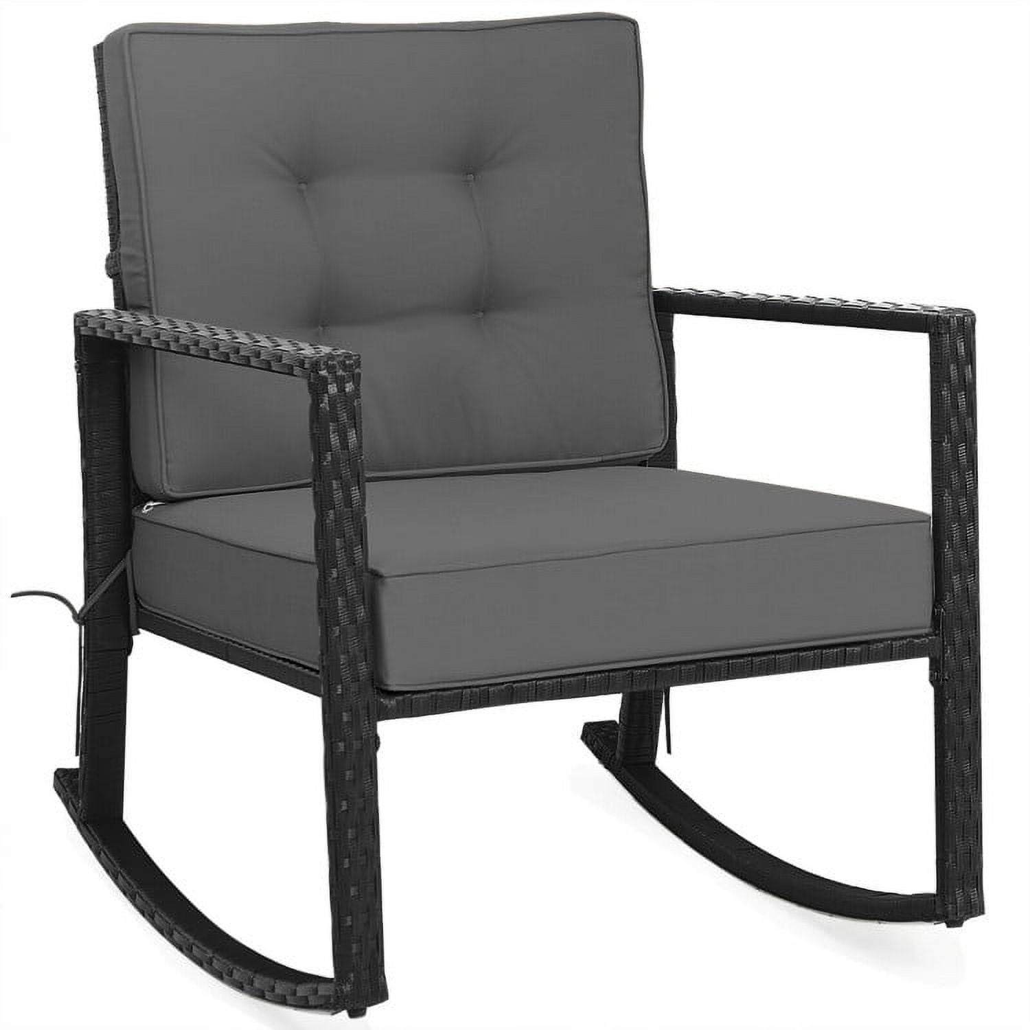Aimee Lii Outdoor Rocking Chair, Patio Rocker Chair, Weather Resistant,for Lawn, Porch, Backyard, Indoor and Garden, Gray