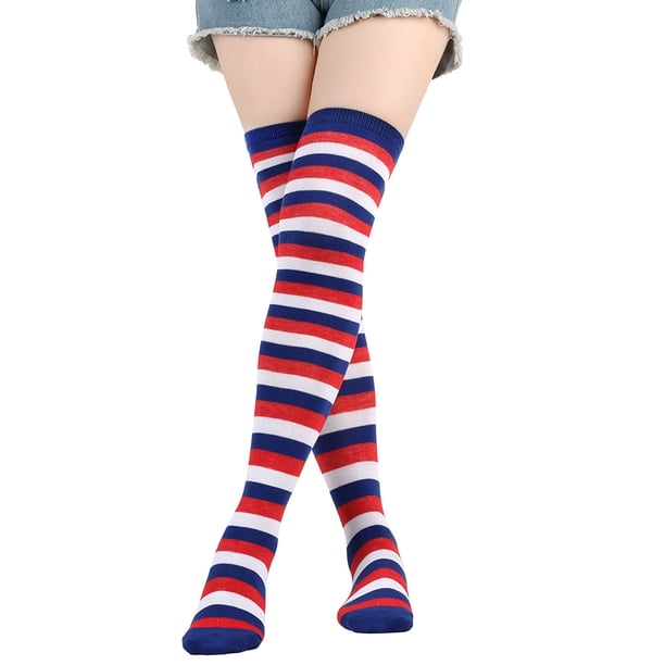 Namzi 1 par de calcetines por encima de la rodilla, calcetines hasta la rodilla, medias altas para botas, calcetines hasta la rodilla para mujer, para cosplay, uso diario, A02