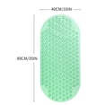thumbnail image 2 of Hgallory Silica Gel Oval Bathtub Mat for Bathroom Toilet, Non-Slip Household Long Ellipse Suction Cup Bath Mats for Bubble Massage, Solid Color Modern Decor Foot Mat, 1PC, 16"x34.6", Green, 2 of 8