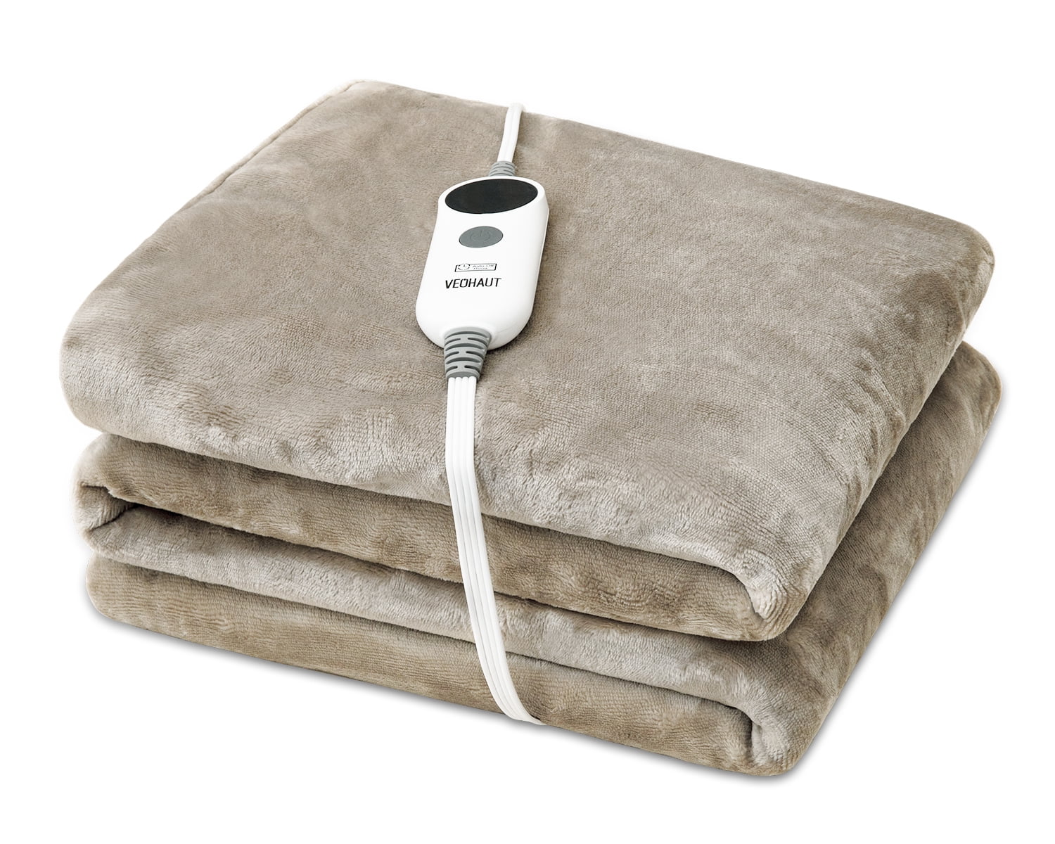 Veohaut 50' x 60' Electric Blanket Heated Throw with DoubleLayer Flannel & Push Button