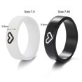 thumbnail image 6 of Jiaroswwei 1 Pair Couple Rings Contrast Color Temperament Valentine Gifts Cute Good Friend Heart-shaped Finger Ring for Anniversary, 6 of 8
