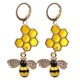 thumbnail image 1 of Bee Pendant Earrings Beehive Earrings Dangle Earrings Hypoallergenic Ear Jewelry Women Gift, 1 of 4