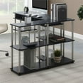 thumbnail image 3 of Pemberly Row Table Console Sans Outils avec Étagères en Finition Bois Noir, 3 of 7