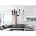 thumbnail image 5 of Living District Willa 6-Light Modern Iron Metal Pendant Light in Black, 5 of 10