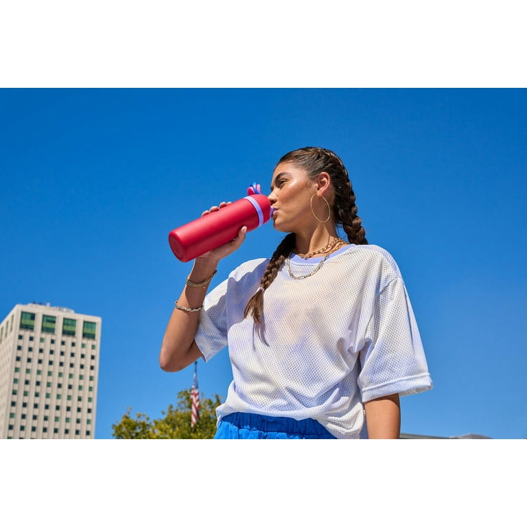  Owala FreeSip Insulated Stainless Steel Water Bottle with Straw  for Sports and Travel, BPA-Free, 24-oz, Red/Aqua (Summer Sweetness) :  Sports & Outdoors