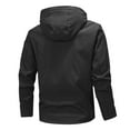 thumbnail image 5 of VBTAPA Mens Bomber Rain Jacket Lightweight Waterproof Windproof Raincoat with Hood Military Tactical Jacket Performance Windbreaker Jacket B-Black M, 5 of 7