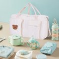thumbnail image 5 of Yucurem Diaper Bag Tote, Large Capacity Diaper Bag with Multi-Pockets, Portable Quilted Baby Bag for Mom Dad, One Bear Printed, 5 of 7