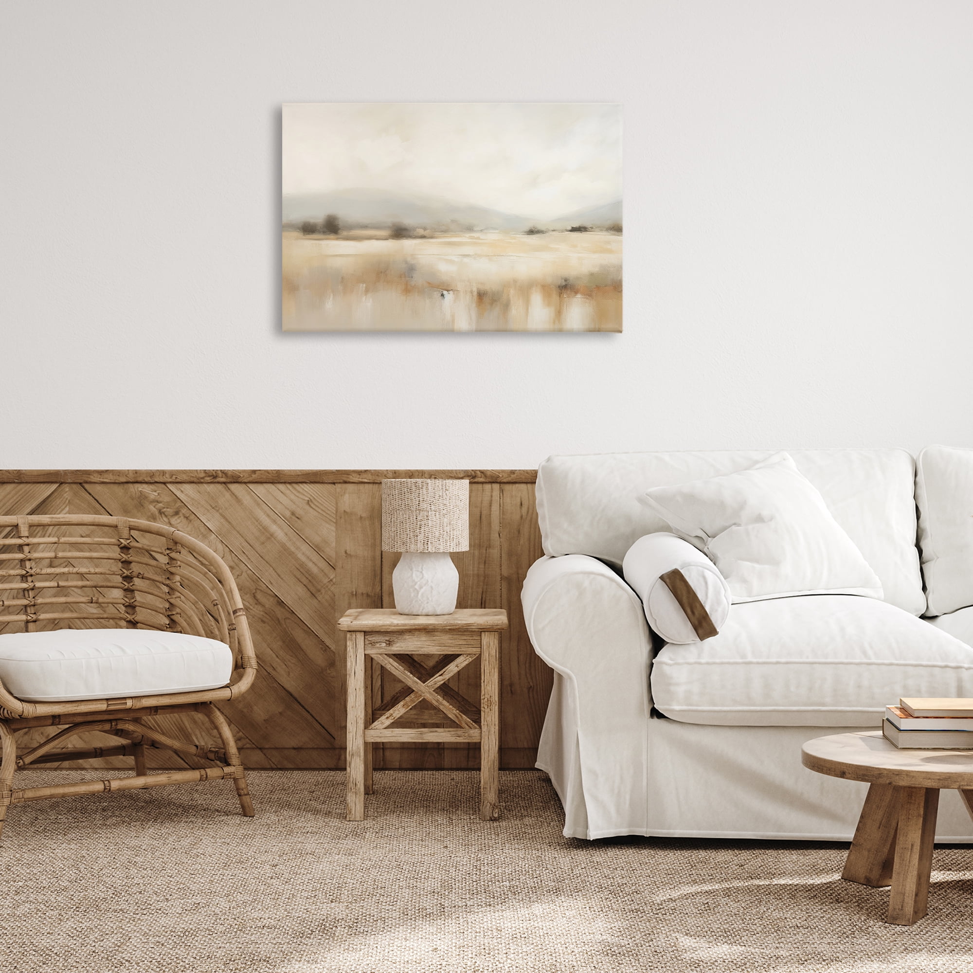Stupell Industries Blurred Rural Countryside Landscape & Nature Painting Wrapped Canvas Art Print Wall Art, 30 x 20