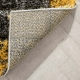 thumbnail image 5 of Well Woven Lolly Kenzo Retro Geometric Pattern Yellow Grey 3'11" x 5'3" 3D Texture Shag Area Rug, 5 of 7