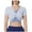 Light Blue, variant on Timegard Workout Tops for Women Front Knot Short Sleeve Slim Crop Tops Athletic Running Tee Shirts