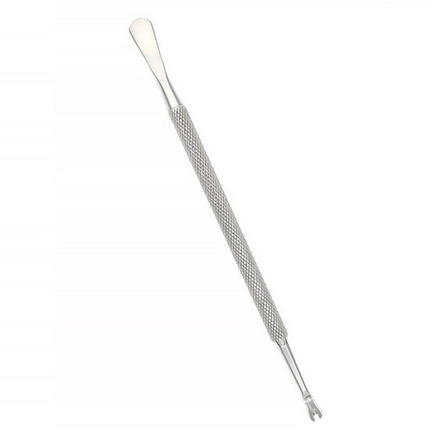 QualitChoice Dual -head Cuticle Pusher Spoon Stainless Gel Polish Removal Trimmer Dead Skin Grinding Rod Manicure Tool Dropship XJP05 1Set