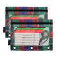 thumbnail image 5 of FORMRS 2 Pack Pencil Pouch for 3 Ring Binder with Clear Window Zipper Case, Red Green Pattern, 5 of 6