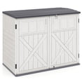 thumbnail image 1 of Gymax Armoire de Rangement Extérieure Grande de 20 Pi3 avec Tablette Ajustable et Portes Verrouillables, 1 of 10