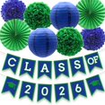thumbnail image 1 of Decoración para fiesta de graduación DOMOO OF DREAMS azul y verde, 1 of 6