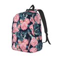 thumbnail image 2 of Balery Rose Flowers Vintage Canvas Backpack for Men and Women - Large Capacity, Durable Travel Laptop Bag for School, Work, Hiking, and Outdoor Activities, 2 of 7