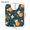 thumbnail image 5 of Yayeee Bath Rug for Bathroom Floor Non Slip Contour Fluffy Soft Absorbent Mat, 20"x24", Green Floral Oranges, 5 of 7
