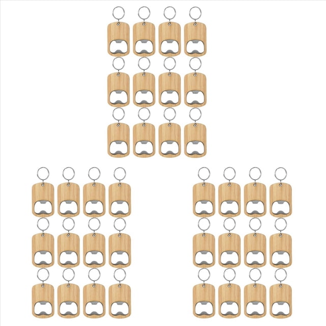 Paquete de 36 Abridores de de Madera, Llaveros de Madera, Abridores en , Llaveros con Grabado Madera, Etiqueta para Llaves para Hogar, Cocina, Fiesta