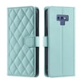 thumbnail image 3 of Crossbody Strap Case for Samsung Galaxy Note 9 Wallet PU Leather Elegant Diamond Patterned Credit Card Holder Full Body with Wrist Lanyard Strap Soft TPU Bumper Magnetic Closure Phone Cover,Mint, 3 of 10