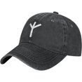 thumbnail image 1 of Algiz Rune Hat Adjustable Cowboy Baseball Cap for Men Women Trucker Cap, 1 of 8