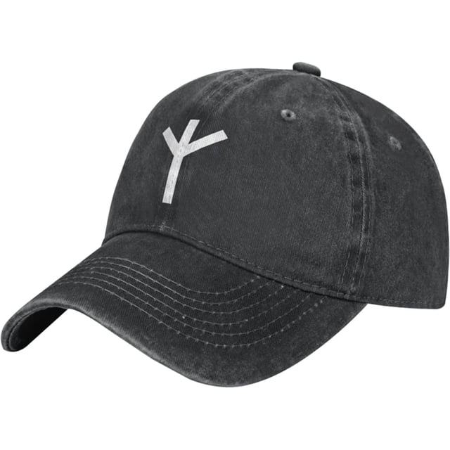 Algiz Rune Hat Adjustable Cowboy Baseball Cap for Men Women Trucker Cap
