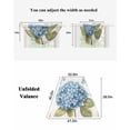 thumbnail image 6 of Waterfall Valances for Windows, Blue Hydrangea Kitchen Sheer Valance Curtains, Spring Vintage Botanical Butterfly Rod Pocket Elegant Swag Valances for Living Room Bedroom, 47.2"x38.5", 2 Panel, 6 of 8